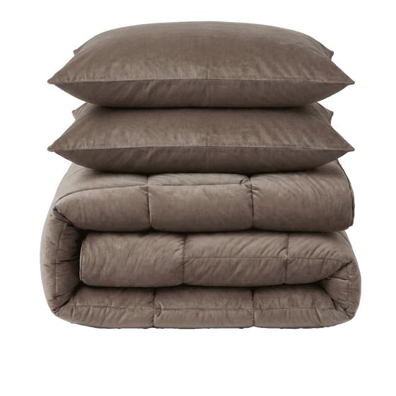 Lazy all-in-one 200 x 200 cm duvet and duvet cover Velvet - folded duvet & cushion