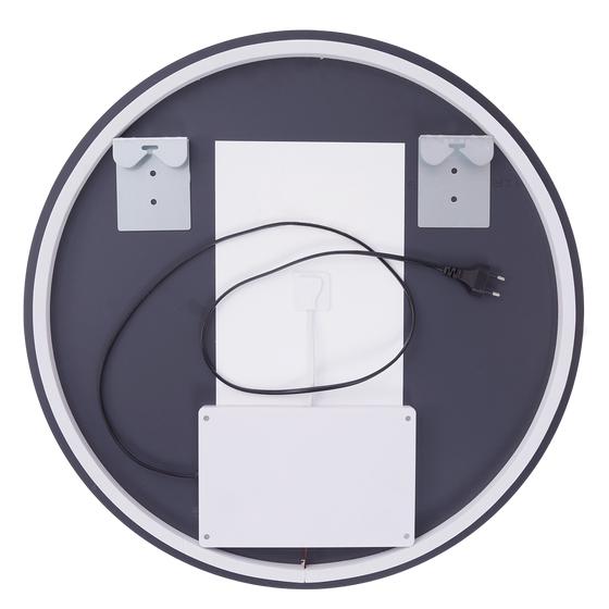 Bathroom mirror with LED lighting with plug in back