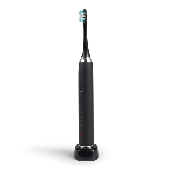 Zwarte elektrische tandenborstel inclusief 2 opzetborstels