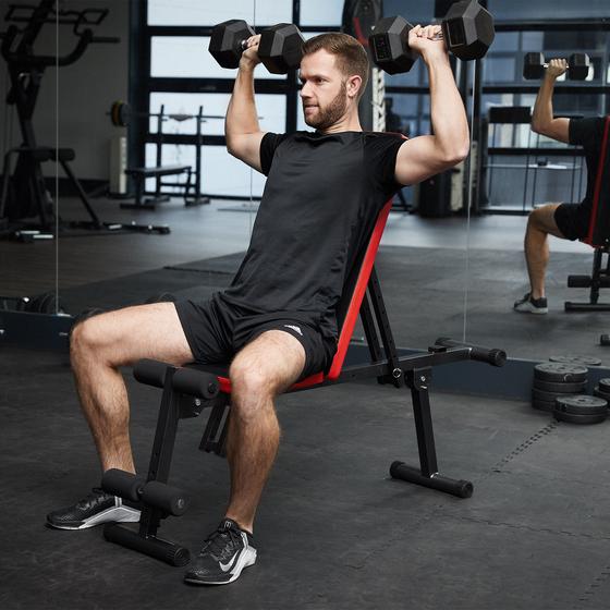 Multifunctional fitness bench shoulder raises