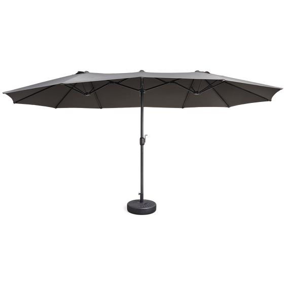 De dubbele parasol in de XL parasolvoet