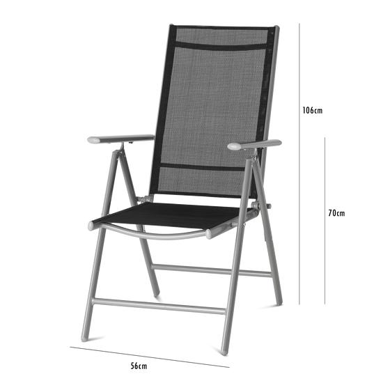 Afmetingen van de aluminium stoel