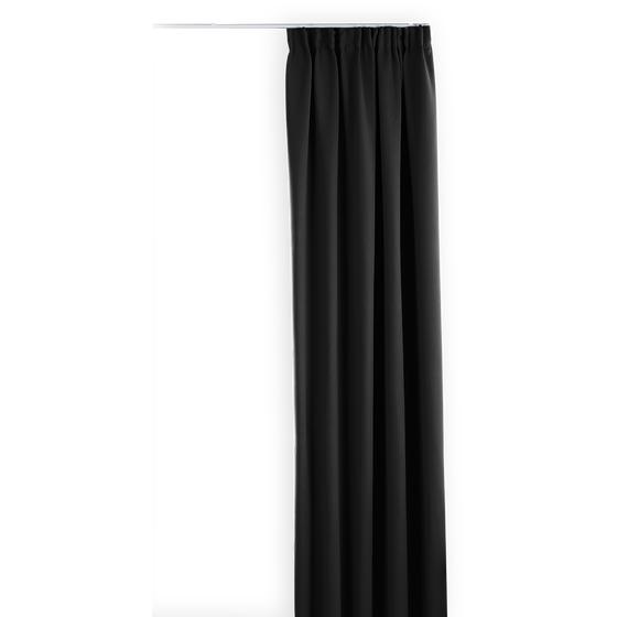 blackout curtains - Black - hooks 250 x 150 cm