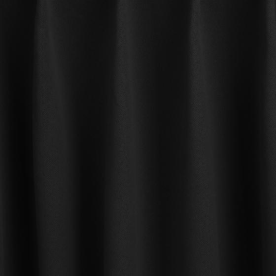 Tissu du rideau occultant prêt-à-poser à crochets noir 