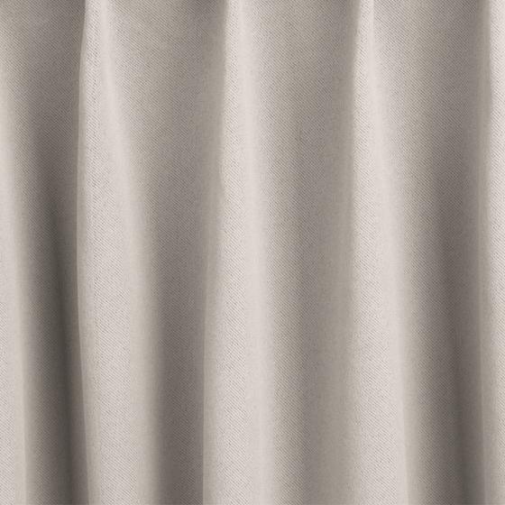 Close up of the fabric of the blackout curtains - Cream - hooks 150 x 250