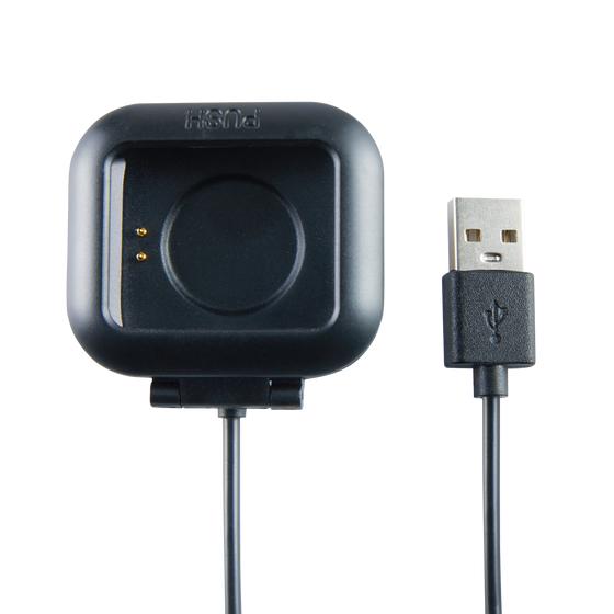 Zwarte smartwatch oplaadstation