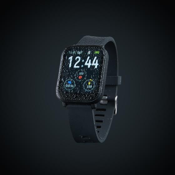 Waterdichte zwarte smartwatch
