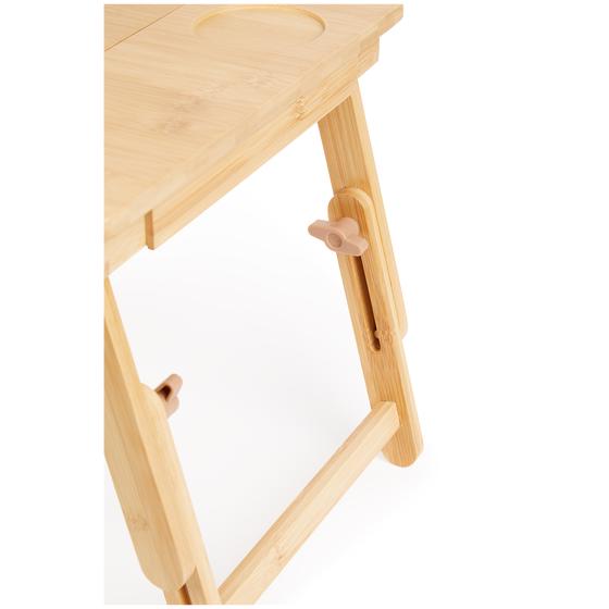 Bamboo laptop stand - adjustable legs