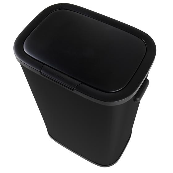 Bin black top side view