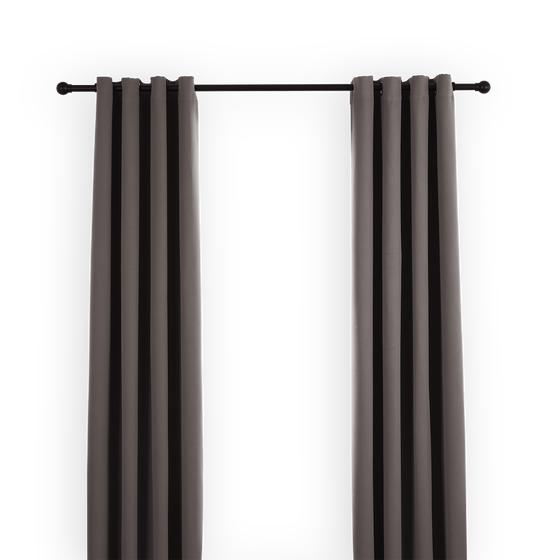 Ready-made blackout curtain with rings taupe