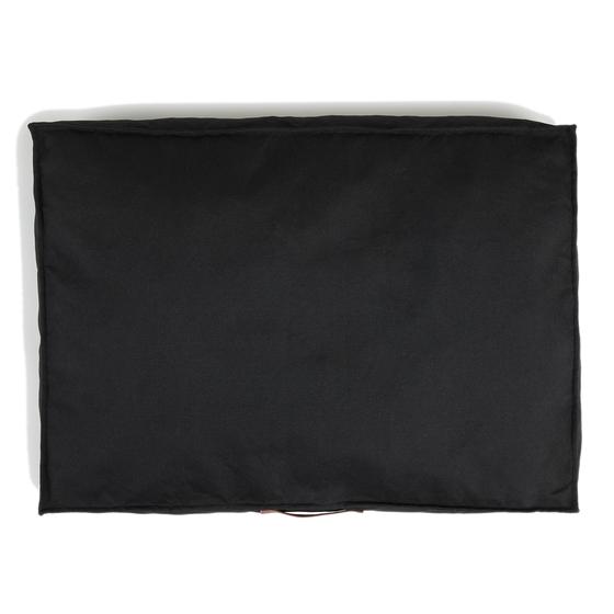 Coussin pour chien noir vu de dessus