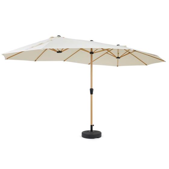 Double parasol incl. cover - Cream