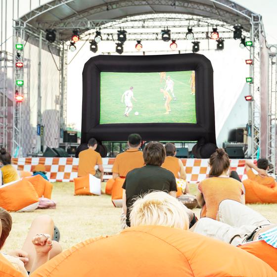 Inflatable screen 259cm (goal) -  in use on stage