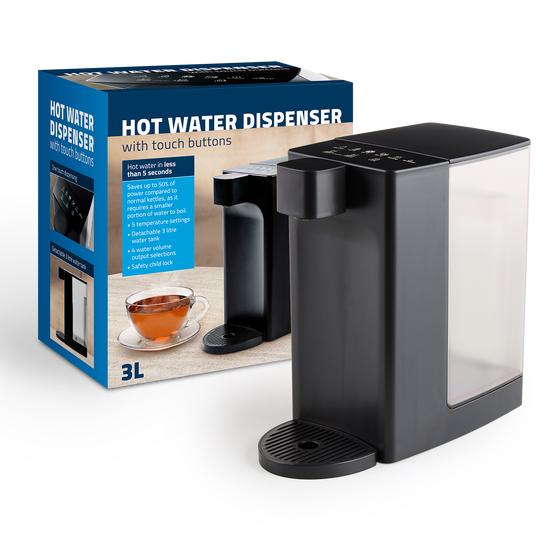 Digital hot water dispenser with packaging