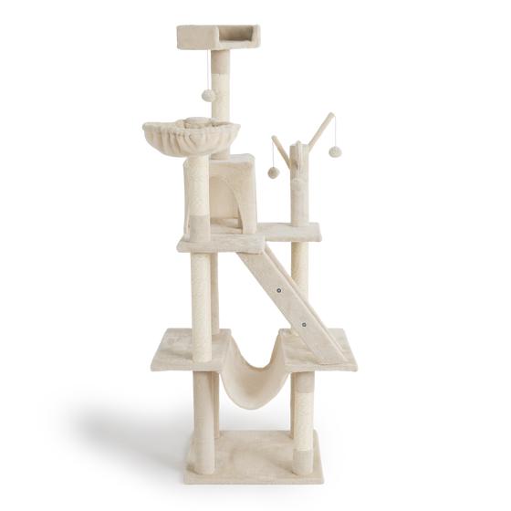 XXL scratching post - Cream white side view