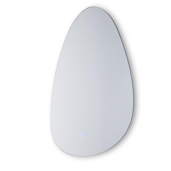 Asymmetric mirror with LED lighting switched off