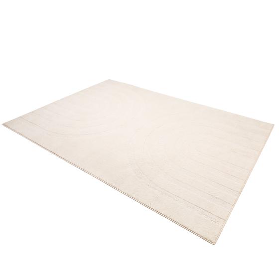 Vloerkleed  Glaze160x230 - creme schuin aanzicht