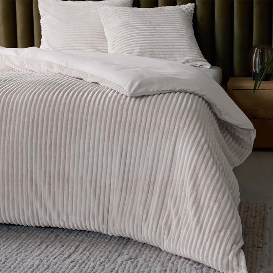 Ribbed Flannel duvet cover inside