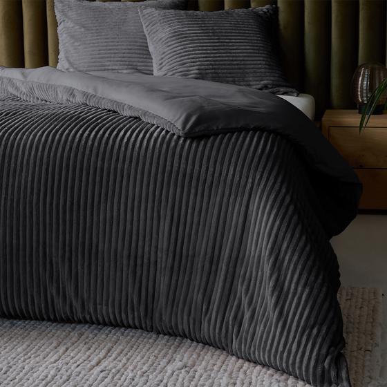 Ribbed Flannel duvet cover inside