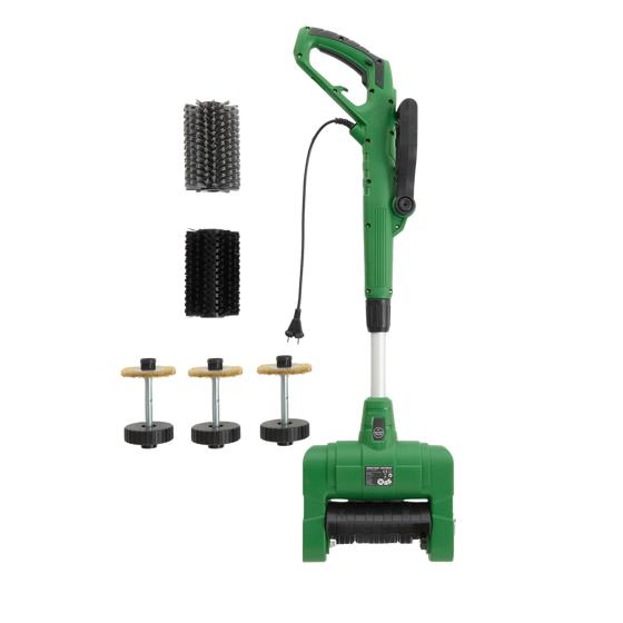 Electric multi-cleaning patio brush - with different brushes