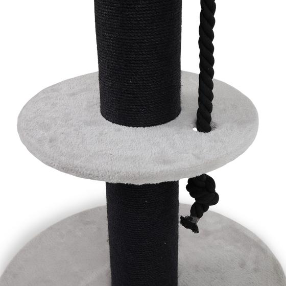 Close-up of play rope on scratching post