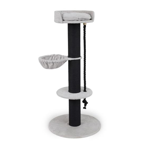 Scratching post with play rope