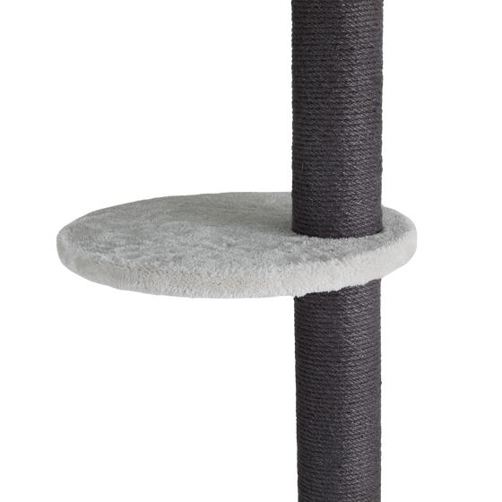 Height-adjustable scratching post with platform