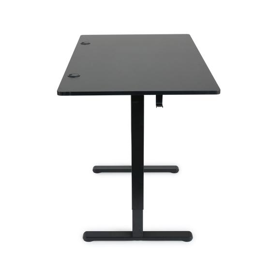 Electric height-adjustable sit/stand desk - side view