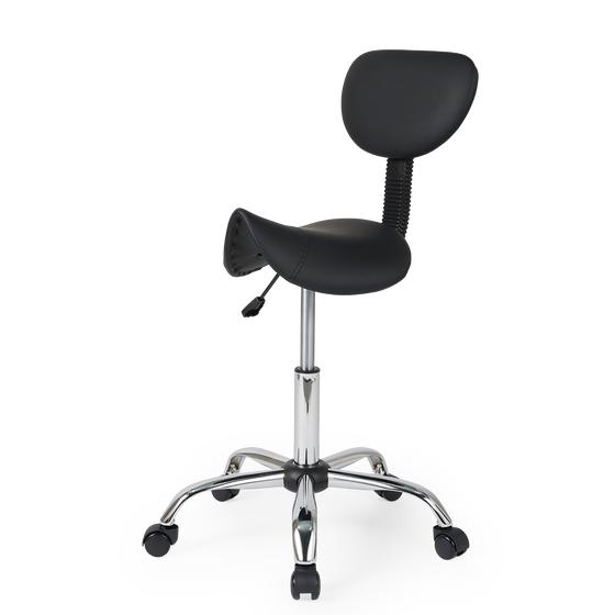 Zadelkruk met ergonmische rugleuning voorzijde links