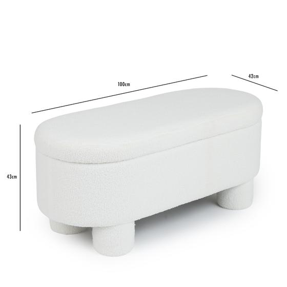Teddy storage bench dimensions