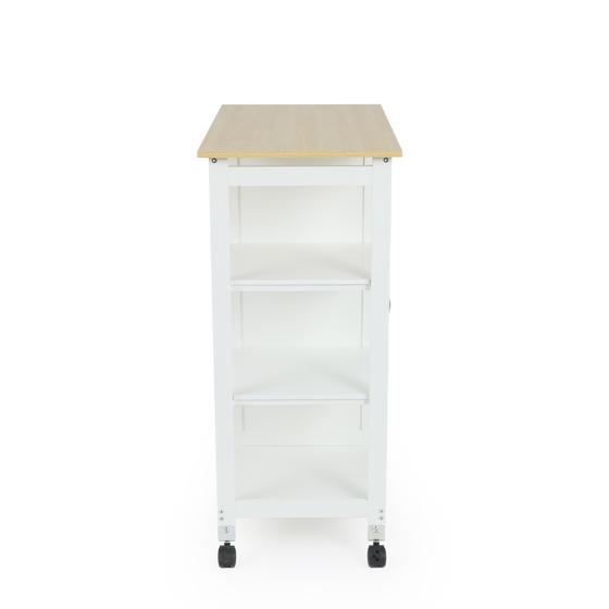 Kitchen trolley on wheels - side view