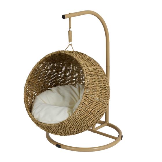 Hangstoel voor katten - naturel / wit 45 x 60 x 75 cm 