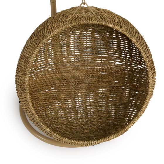 Hanging chair for cats – natural / white - without cushion