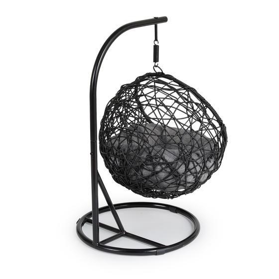 Hanging chair for cats – black / anthracite - different view
