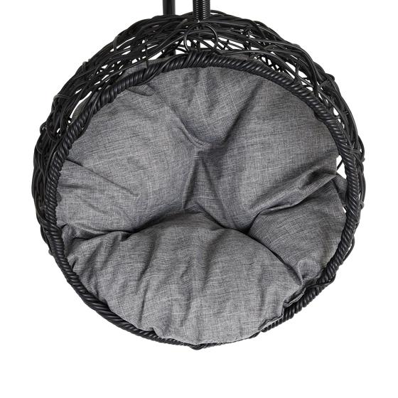 Hanging chair for cats – black / anthracite - top view