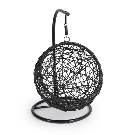 Hanging chair for cats – black / anthracite - empty