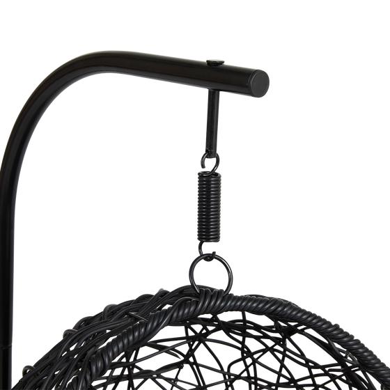 Hanging chair for cats – black / anthracite - hook
