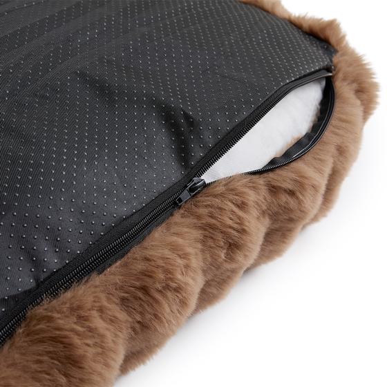 Pompom Fur dog cushion - zipped cover