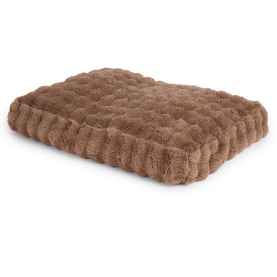 Pompom Fur dog cushion - brown