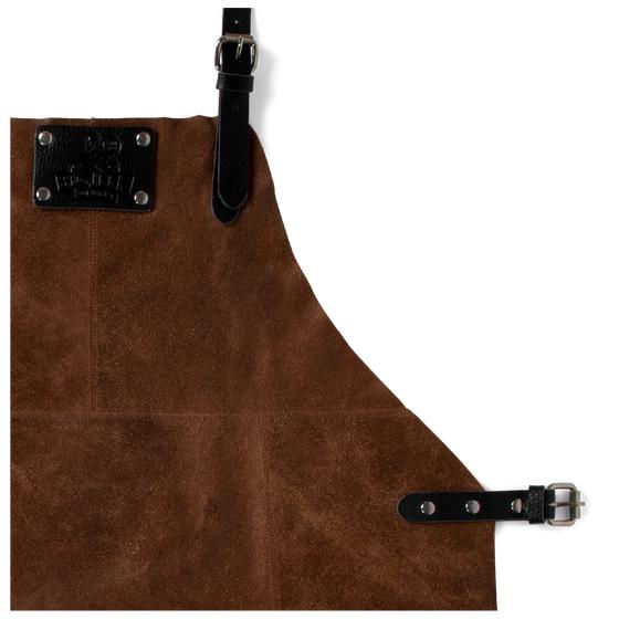 Close up of the real cognac bbq apron