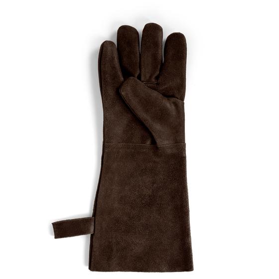 Tablier et gant pour barbecue - marron glove back