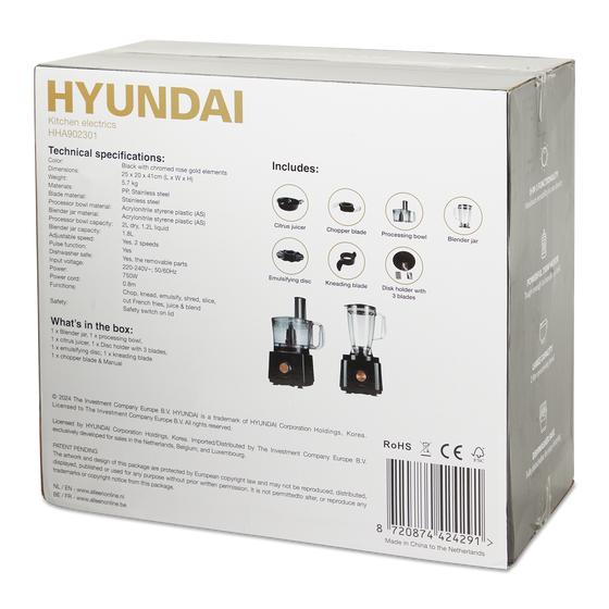 Hyundai multifunction food processor 8-in-1 box back