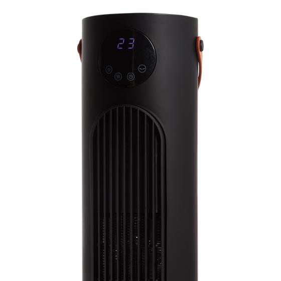 Sinji tower fan heater - close-up of control panel