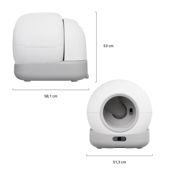 Self-cleaning cat litter box - dimensions
