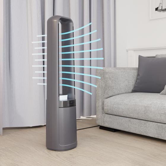 Sinji bladeless fan with heating - fan switched on