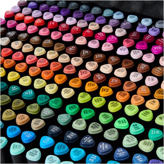 Décotime Twinmarker XXXL set – 300-piece – close-up of markers
