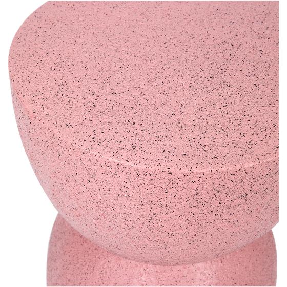 MgO side table - dusty rose - top view