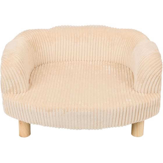 Teddy rib pet chair – taupe – top view