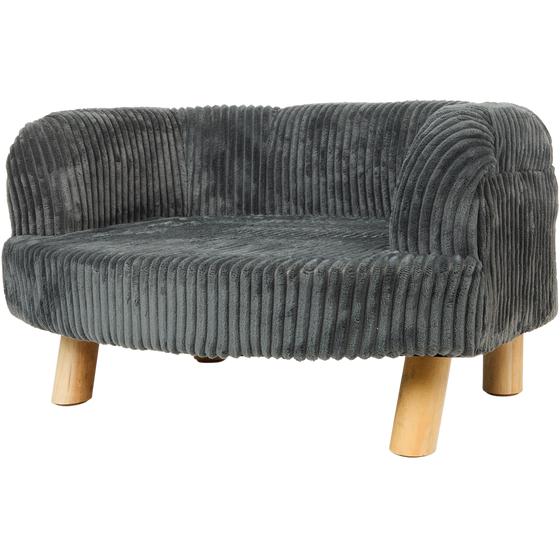 Teddy ribbed pet chair - anthracite - side view