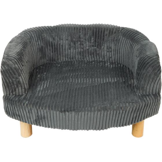 Teddy ribbed pet chair - anthracite - top view